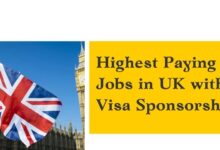 Highest Paying Jobs in UK with Visa Sponsorship